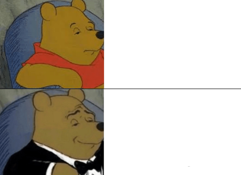 Tuxedo Winnie The Pooh meme about Sip Herbals