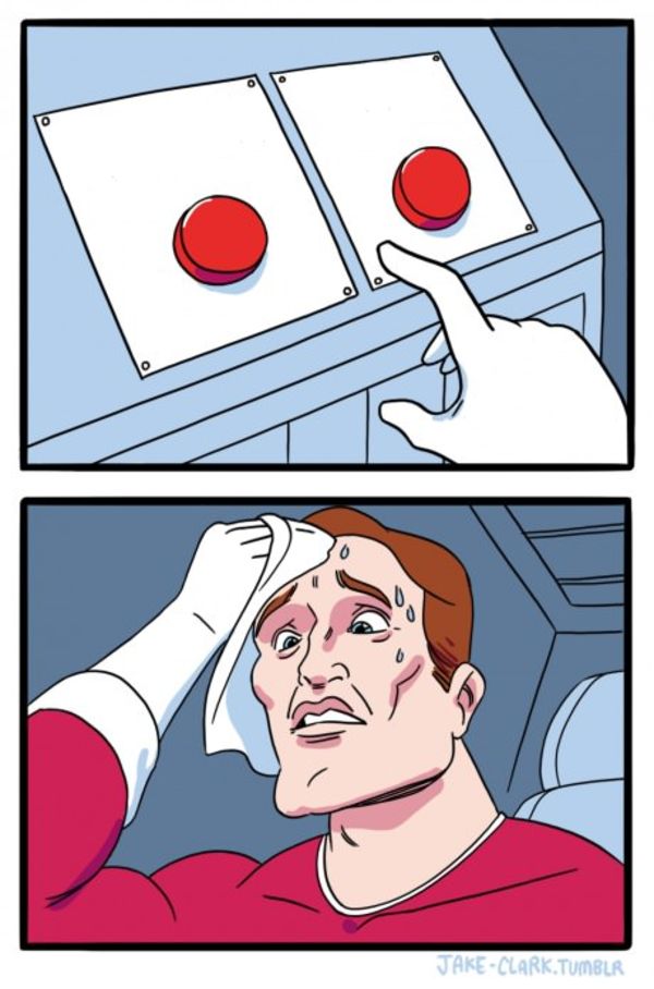 Two Buttons meme about Sip Herbals